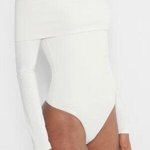 Aritzia Contour Deco Bodysuit Off-the-shoulder second-skin longsleeve